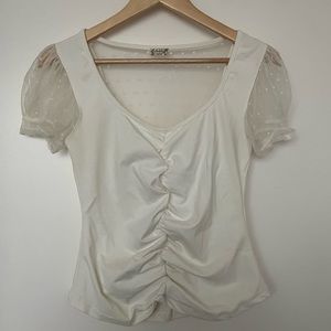 Ruched Puff Sleeve Top